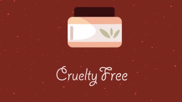 Cruelty Free Lettering Animation Video Animated — Stok video