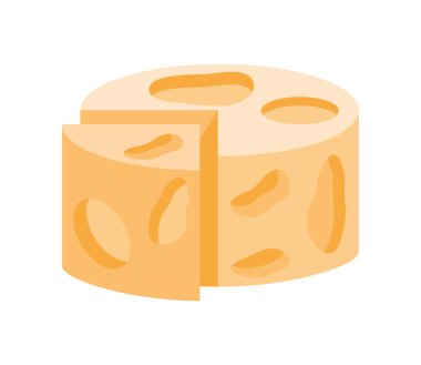 peynirli süt ürünü simgesi izole edildi