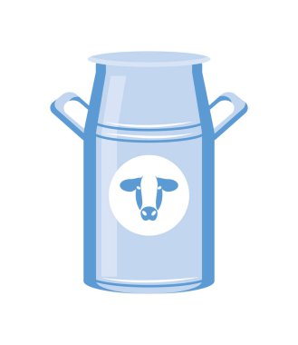 süt kutusu simgesi düz izole