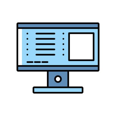 bilgisayar ekranı aygıtı simgesi izole edildi