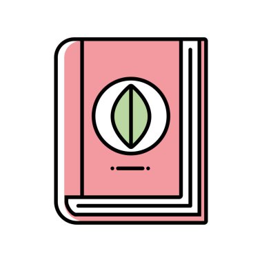 Biyoloji kitabı bilim simgesi izole edildi