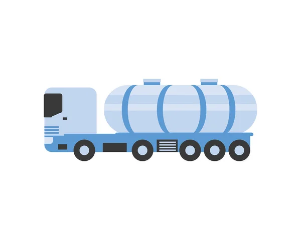 Milk Truck Transport Industry Icon Isolated — Stockvektor