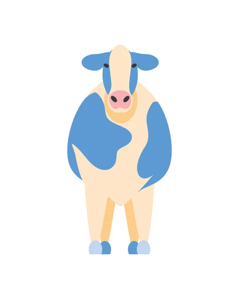 Cow Front View Icon Isolated — Stockový vektor