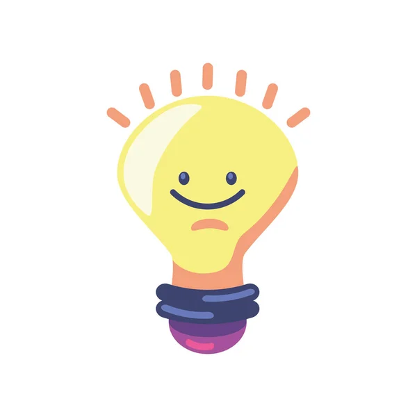 Light Bulb Creativity Cartoon Icon Isolated — Stock Vector