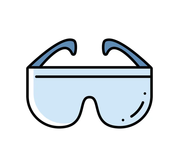 Laboratory Glasses Flat Icon Isolated — Stock vektor