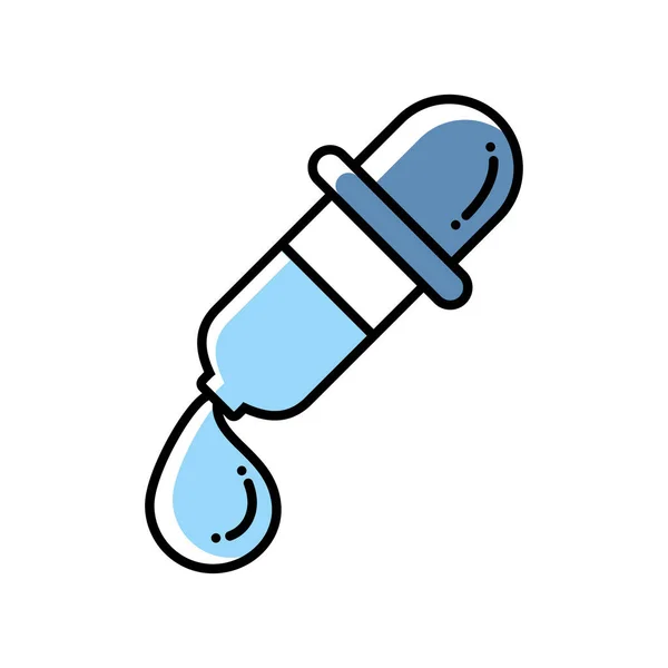 Dropper Science Biology Icon Isolated — ストックベクタ