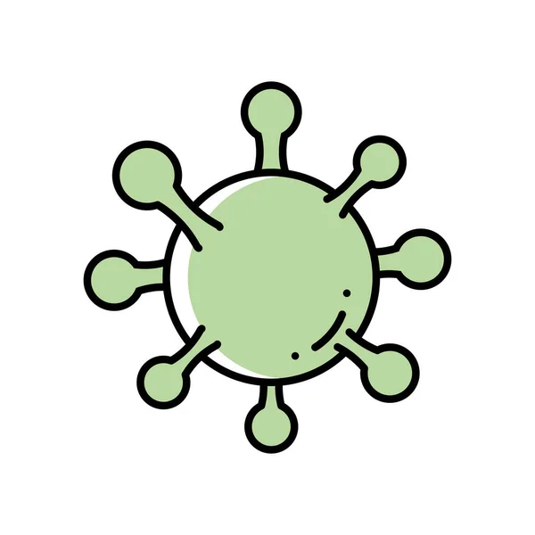 Coronavirus Covid Icon Flat Isolated — Vetor de Stock