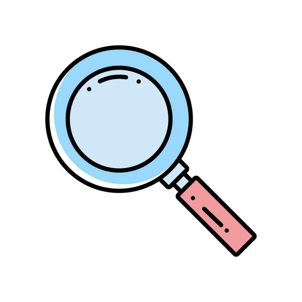 Magnifying Glass Icon Flat Isolated — Stock Vector