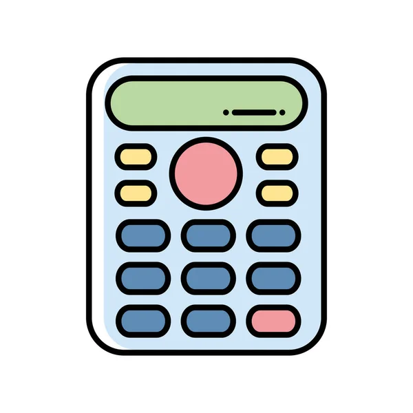 Calculator Device Icon Flat Isolated — Vetor de Stock