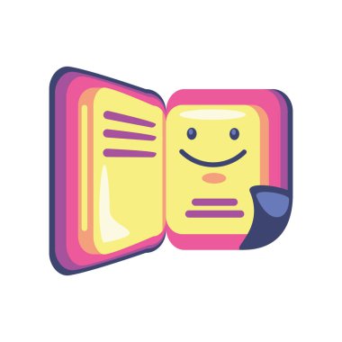 kitap fikri yaratıcılık çizgi film simgesi izole