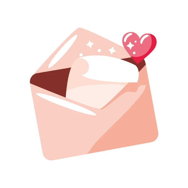 Love Message Envelope Icon Isolated — Διανυσματικό Αρχείο