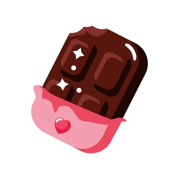 Chocolate Bar Candy Icon Isolated — стоковый вектор