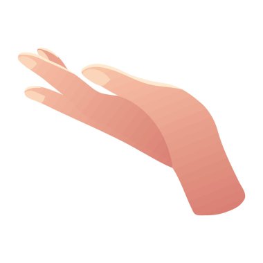 kadın insan eliyle izole edilmiş simge