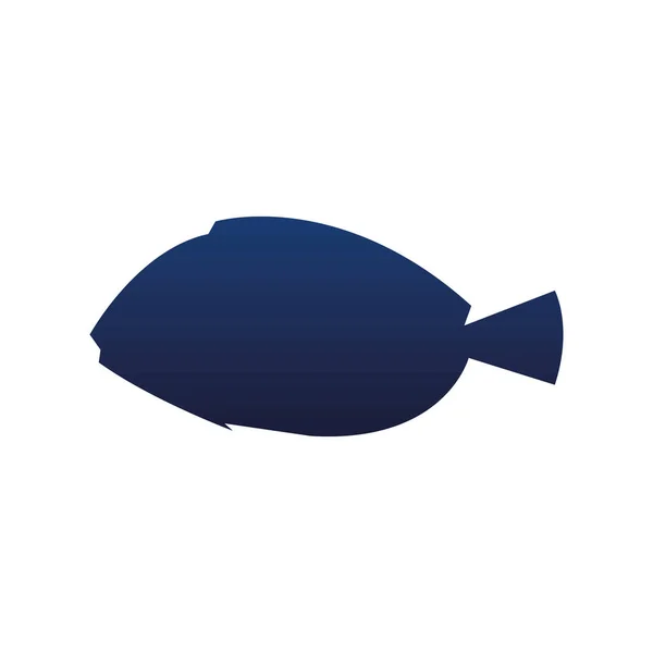 Fish Sea Life Silhouette Icon — Stock vektor