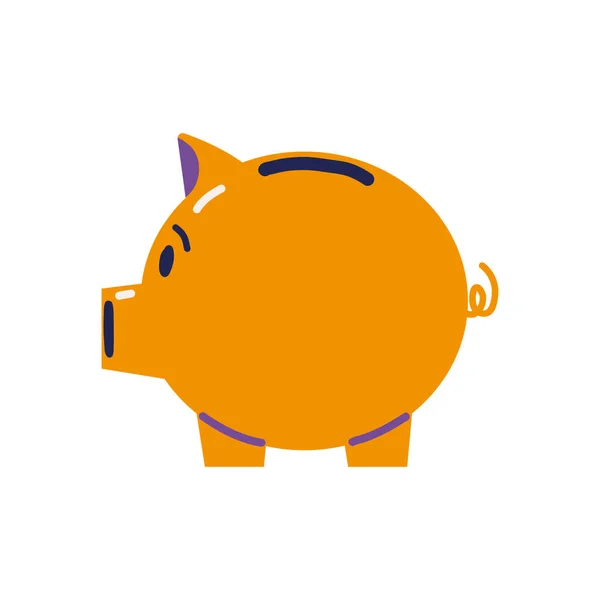 小猪银行图标隔离公寓 — 图库矢量图片