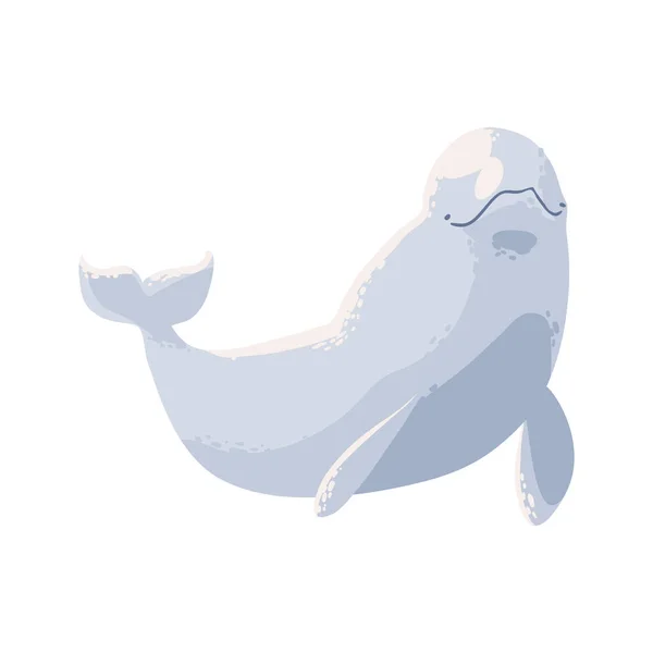 Beluga Whale Icon Isolated Flat — 스톡 벡터