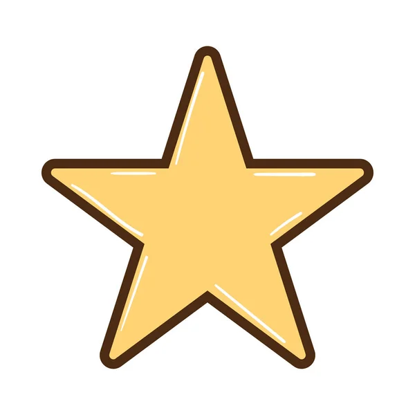 Звезда Значок Изолированный Белый Фон — стоковый вектор