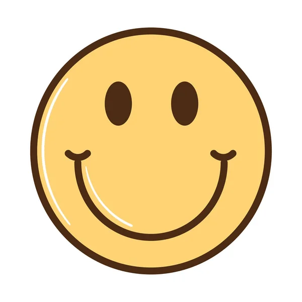 Smiley Emoticon 90S Icon Isolated — Wektor stockowy