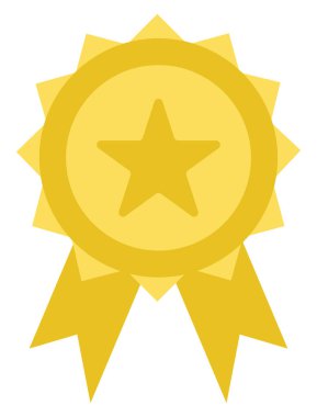 Madalya kurdele ödül ikonu izole edildi