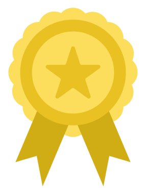 Rosette ödül simgesi beyaz arkaplan