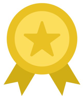 Altın madalya ödülü ikonu izole edildi