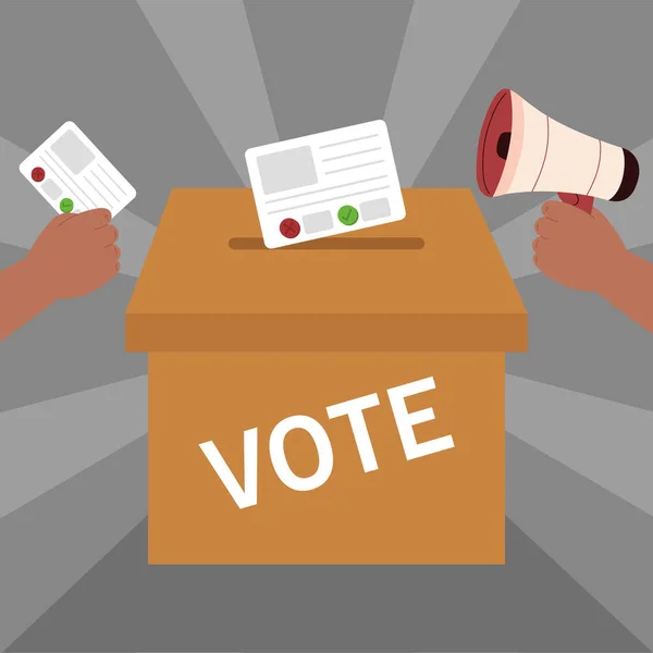 Democracy Voting Box Ballot — Vettoriale Stock