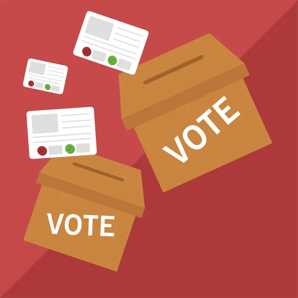 Vote Boxes Ballots Democracy — Archivo Imágenes Vectoriales