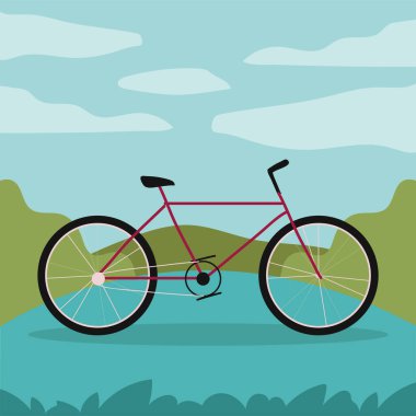 Dışarıda bisiklet nakliye aracı var.