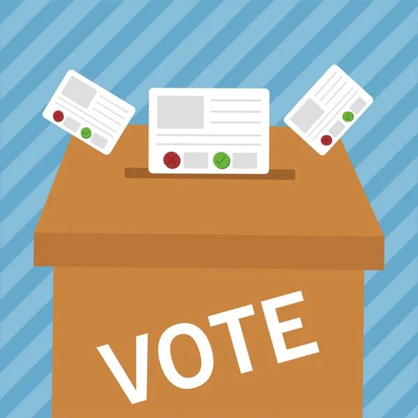 Democracy Vote Elections Box Ballots — Stockový vektor