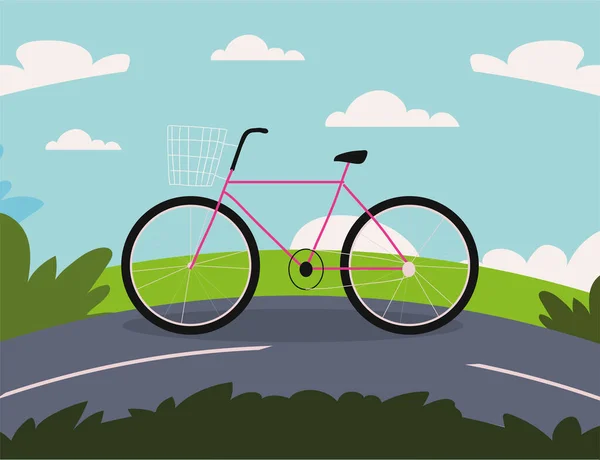 Bicycle Street Vector Style — Stockový vektor