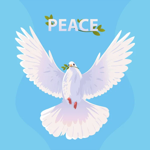 White Dove Peace Concept Design —  Vetores de Stock