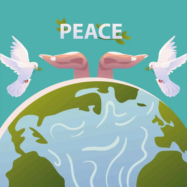 Greeting Card International Day Peace Design — 스톡 벡터