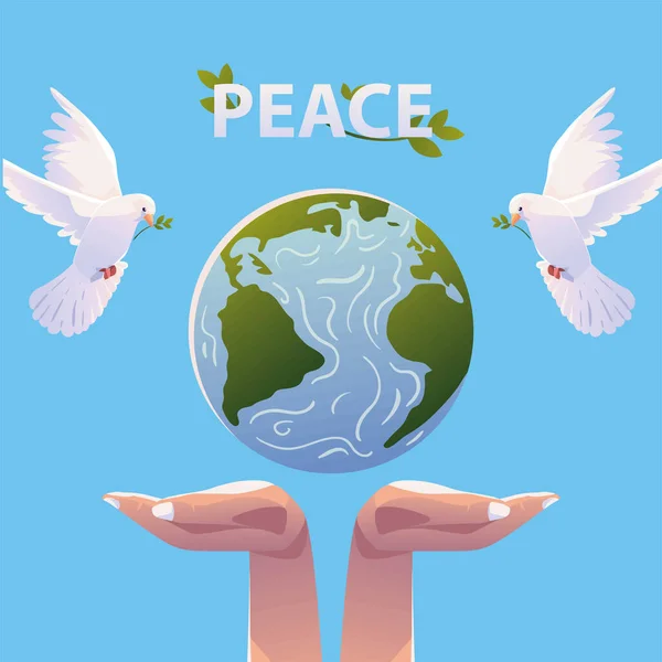 国際平和招待カードスタイルの日 — ストックベクタ