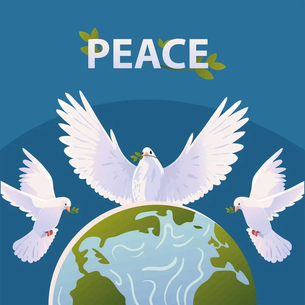 国際平和バナーデザインの日 — ストックベクタ