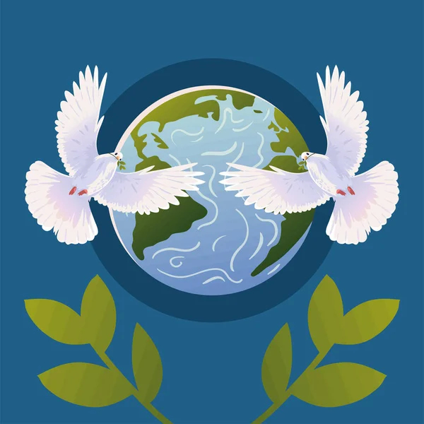 International Day Peace Image Layout — ストックベクタ