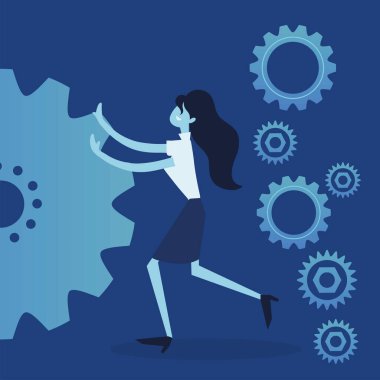 İş kadını ve vites tasarımı