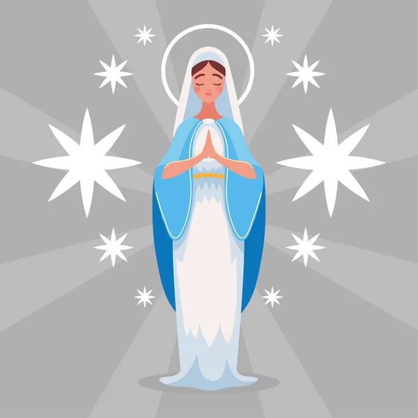 Saint Virgin Mary Vector Design — Vector de stock