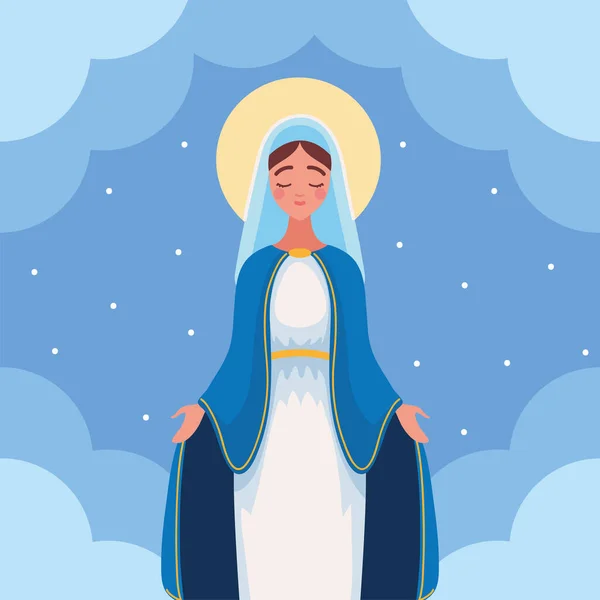 Assumption Virgin Mary Heaven Design — Image vectorielle
