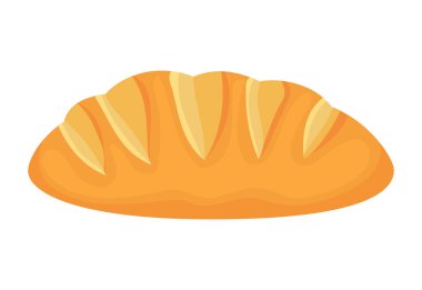 Fırın ekmek ikonu izole edildi