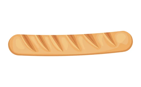 Baguette Bread Icon Flat Isolated — стоковый вектор
