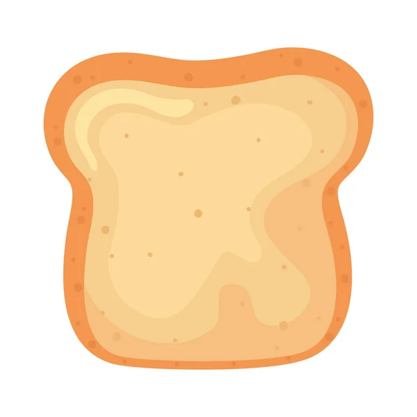Brot Ikone Isoliert Flach — Stockvektor