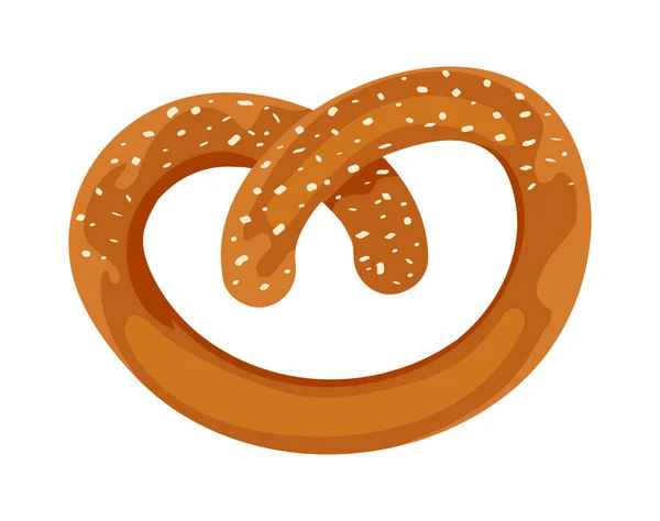 Pretzel Salty Snack Icon Isolated —  Vetores de Stock