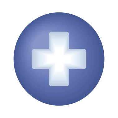 simge tıbbi haç simgesi izole edildi