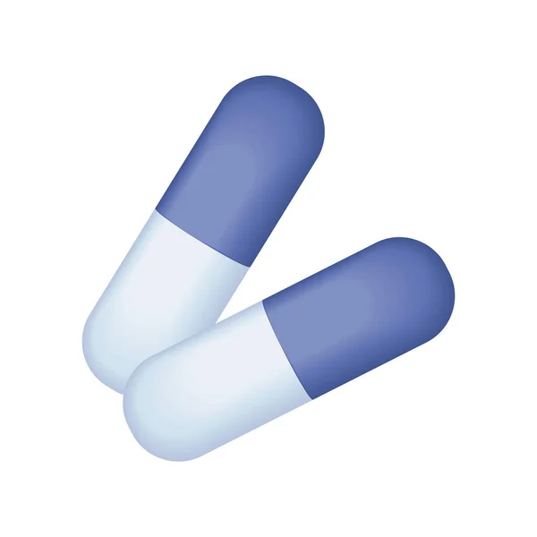 Capsules Medical Medicine Isolated Icon — Image vectorielle