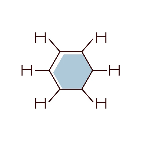 Molekularbiologie Des Wasserstoffs Isoliert Symbol — Stockvektor