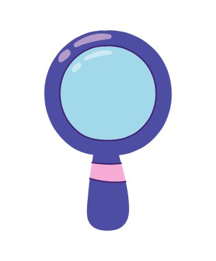 Büyüteç çizgi film simgesi izole edildi