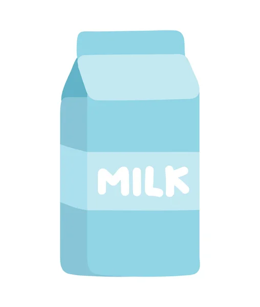 Milk Box Cartoon Icon Flat — Stockvektor