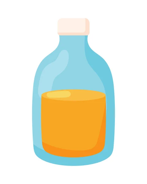 Пляшка Соку Мультфільм Значок Ізольовані — стоковий вектор