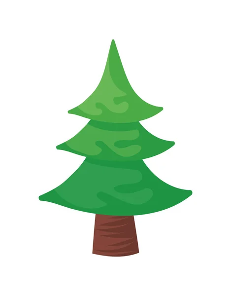 Tall Träd Ikon Isolerad Platt — Stock vektor