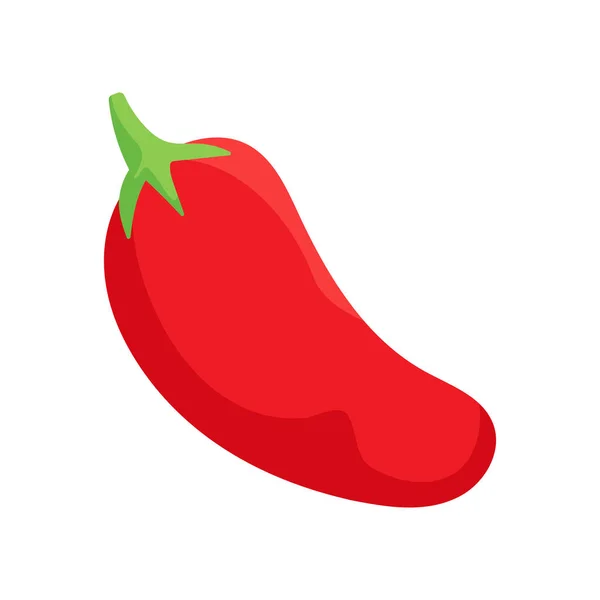 Chili Pepper Vegetable Icon Isolated — Vetor de Stock